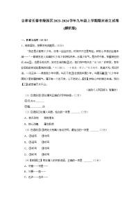 吉林省长春市绿园区2023-2024学年九年级上学期期末语文试卷