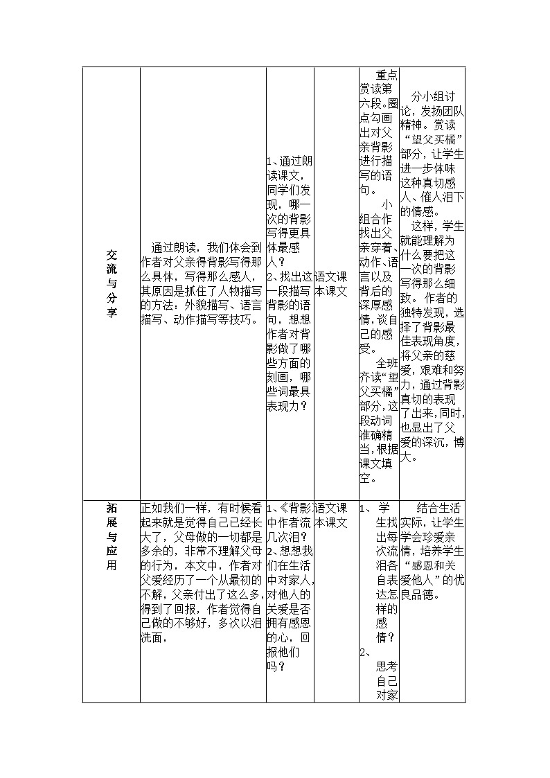 第14课《背影》教案023-2024学年统编版语文八年级上册第3页