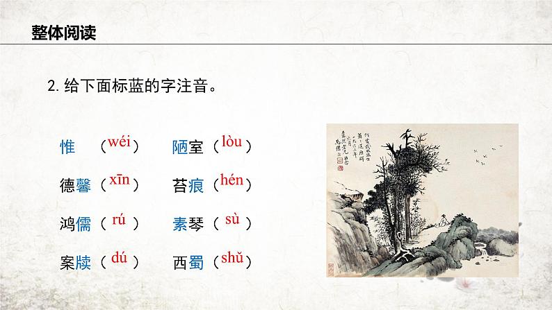17 陋室铭  课件 2023-2024学年初中语文部编版七年级下册06