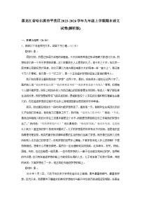 黑龙江省哈尔滨市平房区2023-2024学年九年级上学期期末语文试卷