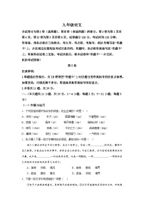 天津市红桥区2023-2024学年九年级上学期期末语文试题（含解析）.docx天津市红桥区2023-2024学年九年级上学期期末语文试题（含解析）