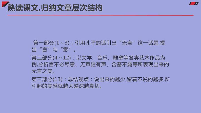 九年级语文下册《无言之美》优质课创新课件第7页