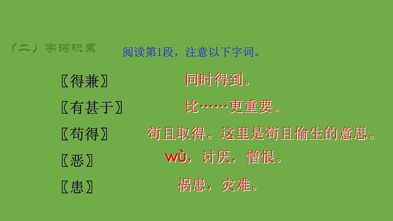 九年级语文下册《鱼我所欲也》优质课创新课件04