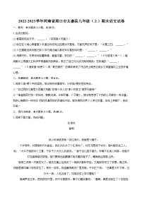 2022-2023学年河南省周口市太康县九年级（上）期末语文试卷（含详细答案解析）