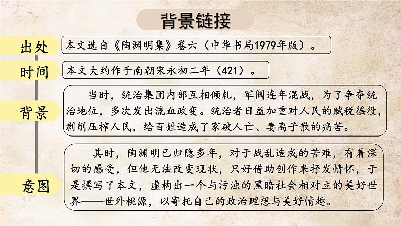 部编版初中语文八年级下册9.桃花源记 课件第6页