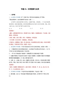 中考语文必刷真题精选 专题03：词语理解与运用（含答案）