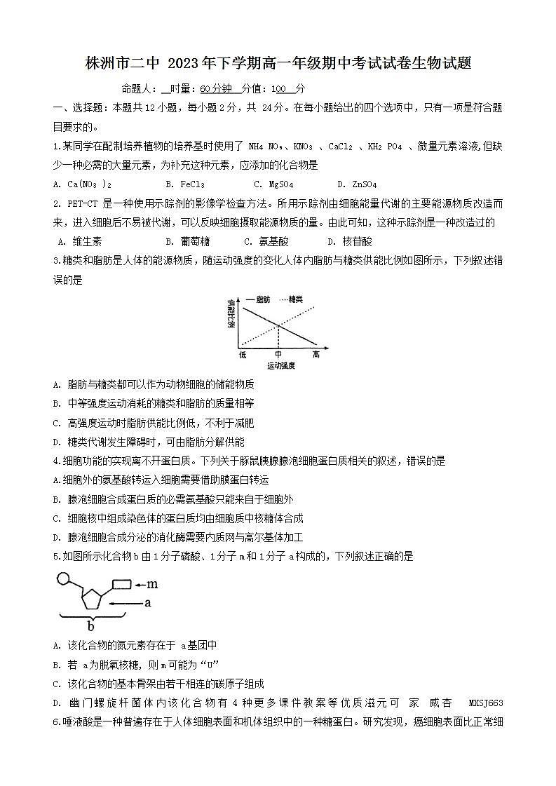 甘肃省武威市凉州区武威第七中学2023-2024学年八年级上学期期末考试语文试题第1页