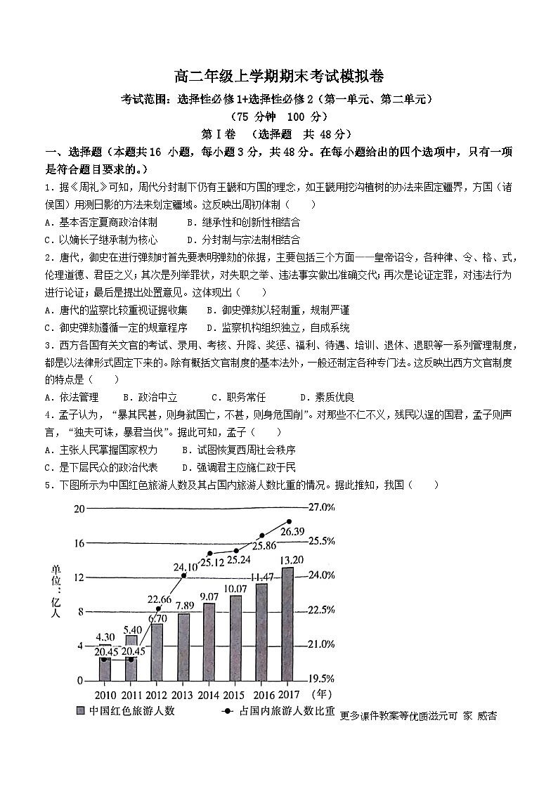 浙江省杭州市绿城育华学校2023-2024学年八年级上学期12月检测语文试题01