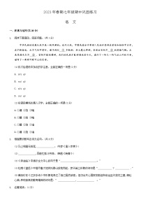 河南省南阳市南召县2022-2023学年七年级下学期期中语文试题