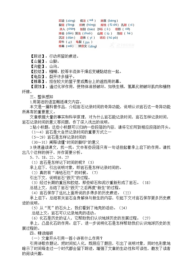 第8课《时间的脚印》教案第2页