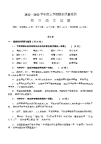 山东省淄博市临淄区2022-2023学年（五四学制）八年级上学期期末考试语文试题（Word版含答案）.zip山东省淄博市临淄区2022-2023学年（五(2)