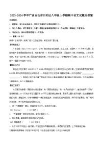 2023-2024学年广西百色市田阳区八年级上学期期中语文试题及答案