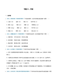 专题01：字音-2023-2024学年八年级上册语文期末专项复习热点题型