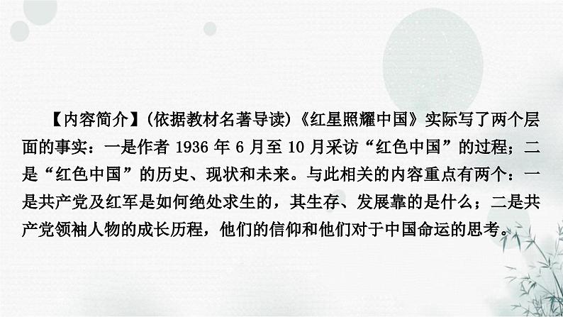 中考语文复习综合学习专题二名著阅读五《红星照耀中国》课件第6页