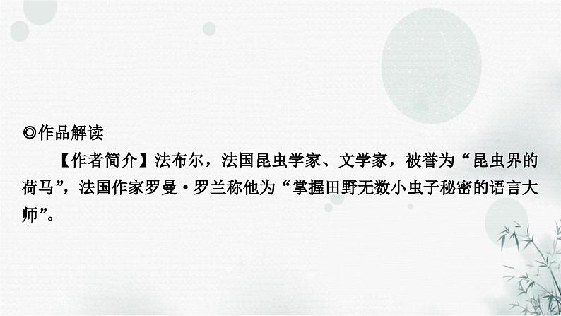 中考语文复习综合学习专题二名著阅读六《昆虫记》课件第5页