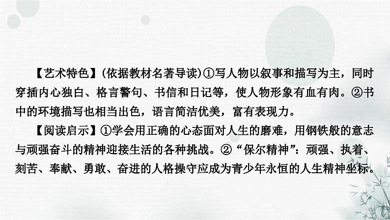中考语文复习综合学习专题二名著阅读八《钢铁是怎样炼成的》课件06