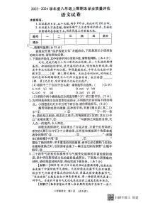 河南省漯河市召陵区2023-2024学年八年级上学期1月期末语文试题