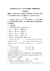 天津市北辰区2023-2024学年八年级（上）期末语文试题（含解析）