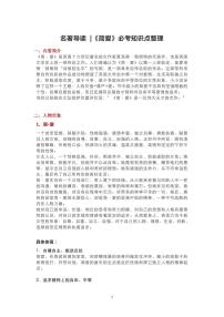 九年级下 简爱 知识点梳理+中考真题