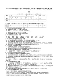 2020-2021学年四川省广安市岳池县八年级上学期期中语文试题及答案