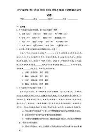 辽宁省沈阳市于洪区2023-2024学年九年级上学期期末语文试题(含答案)