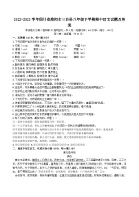 2022-2023学年四川省绵阳市三台县八年级下学期期中语文试题及答案