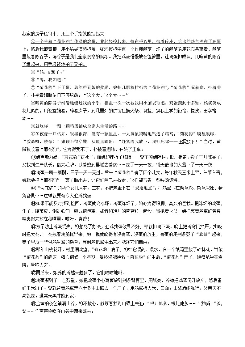 2023-2024学年河南省安阳市林州市八年级上学期10月月考语文试题及答案03