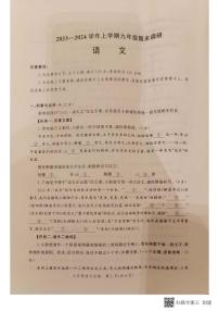 河南省郑州市郑州高新技术产业开发区2023-2024学年九年级上学期1月期末语文试题