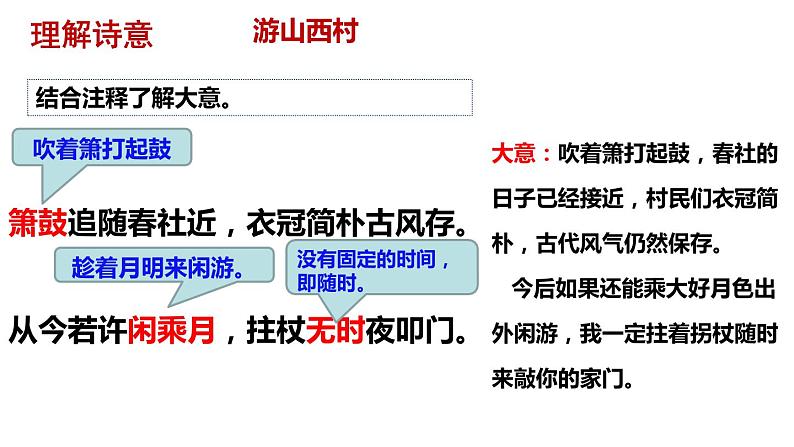 第21课《古代诗歌五首——游山西村、己亥杂诗》课件统编版语文七年级下册07