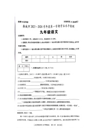 陕西省渭南市韩城市2023-2024学年九年级上学期学业水平检测语文试卷