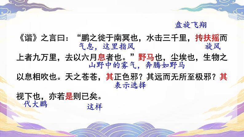 部编版初中语文八年级下册21.庄子二则北冥有鱼 课件08