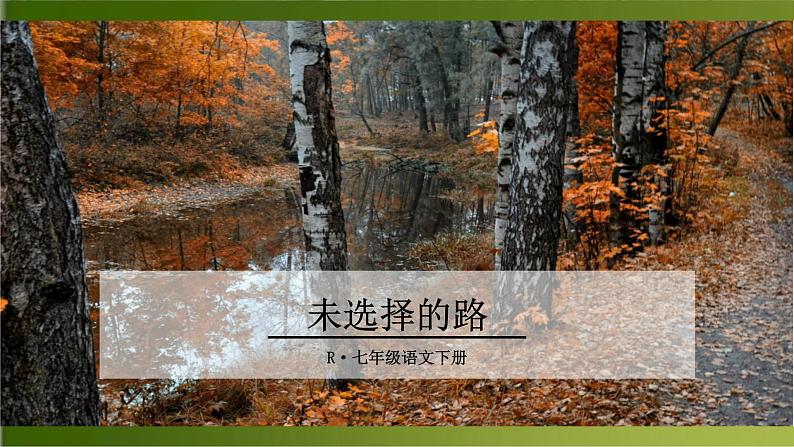 部编版语文七年级下册 《未选择的路》 同步课件+音视频素材01