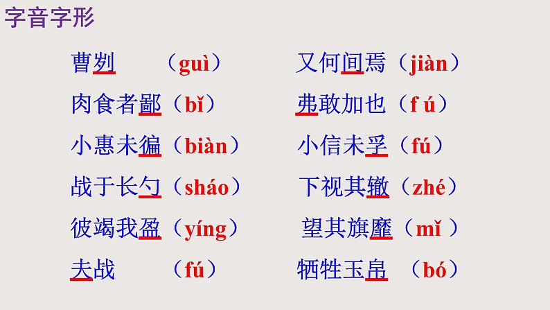 部编版语文九年级下册 20 曹刿论战 同步课件+音视频素材05