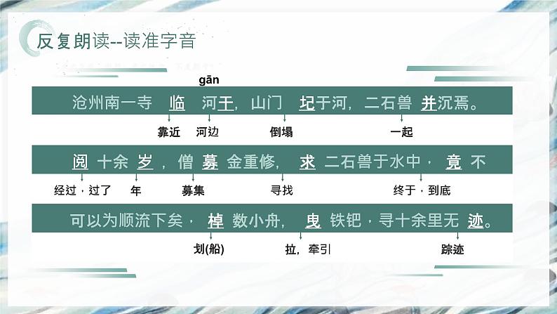 部编版初中语文七下河中石兽 课件第4页