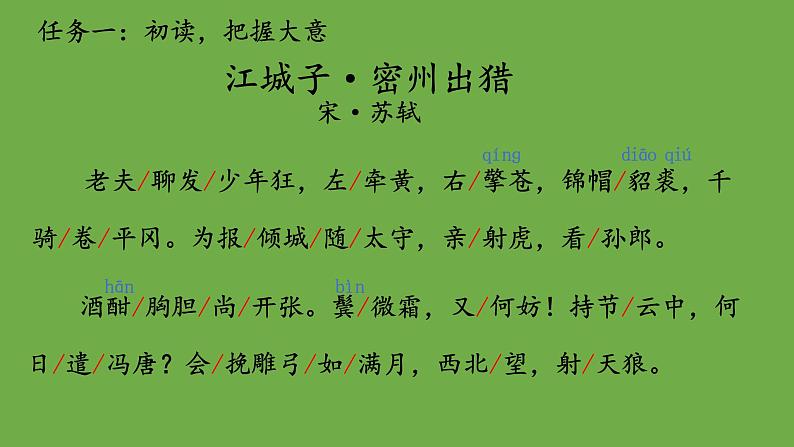 【部编版】九年级下册《江城子 密州出猎》优质课教学课件03