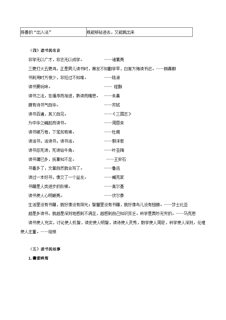 第18讲：少年正是读书时——命题组长划重点之“综合性学习”考点讲与练-七年级语文上册“夯基础”高效导与练（统编版）03