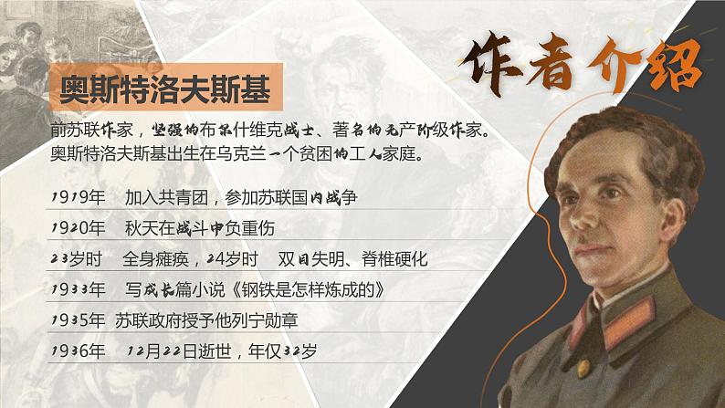 初中语文部编版八年级下册第六单元名著导读-钢铁是怎样炼成的课件第3页