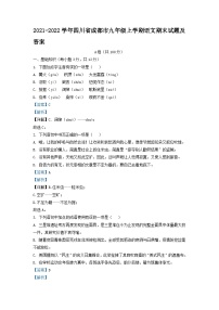 2021-2022学年四川省成都市九年级上学期语文期末试题及答案