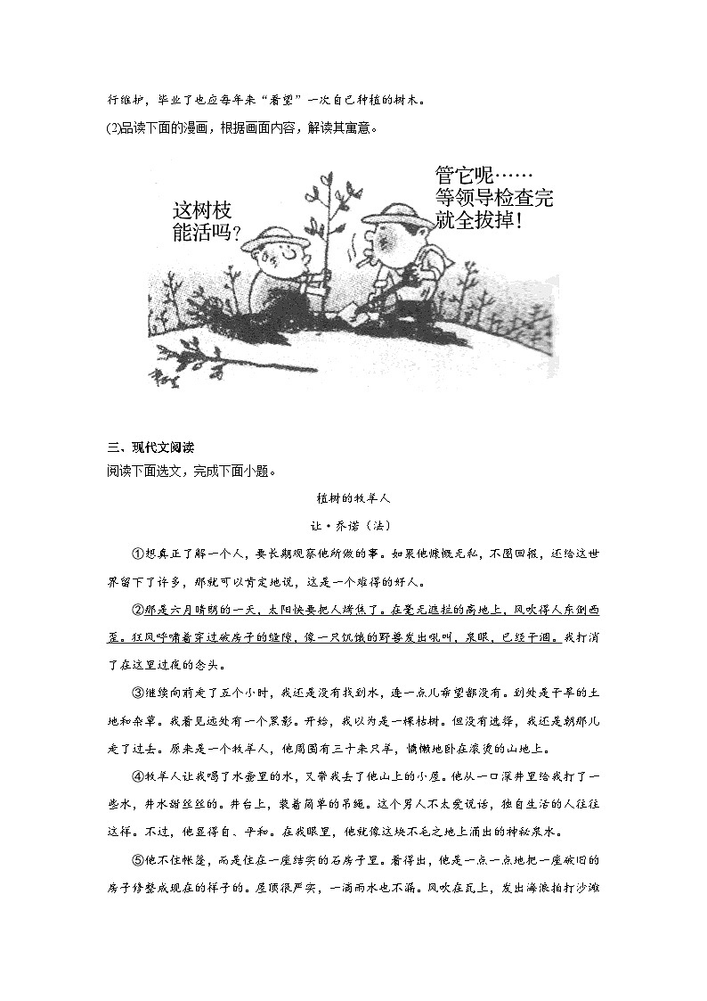 13《植树的牧羊人》同步练习第3页