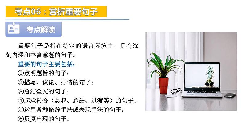 考点06：赏析重要句子-备战2024年中考语文现代文阅读高频考点精讲课件（全国通用）05
