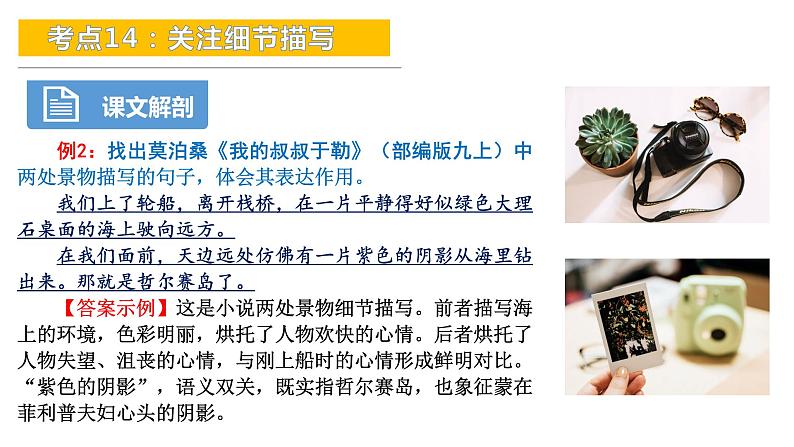 考点14：关注细节描写-备战2024年中考语文现代文阅读高频考点精讲课件（全国通用）08
