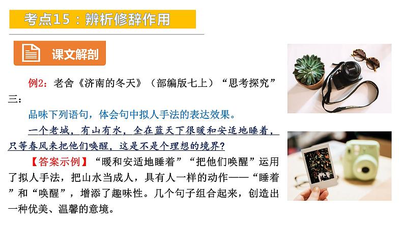 考点15：辨析修辞作用-备战2024年中考语文现代文阅读高频考点精讲课件（全国通用）第7页
