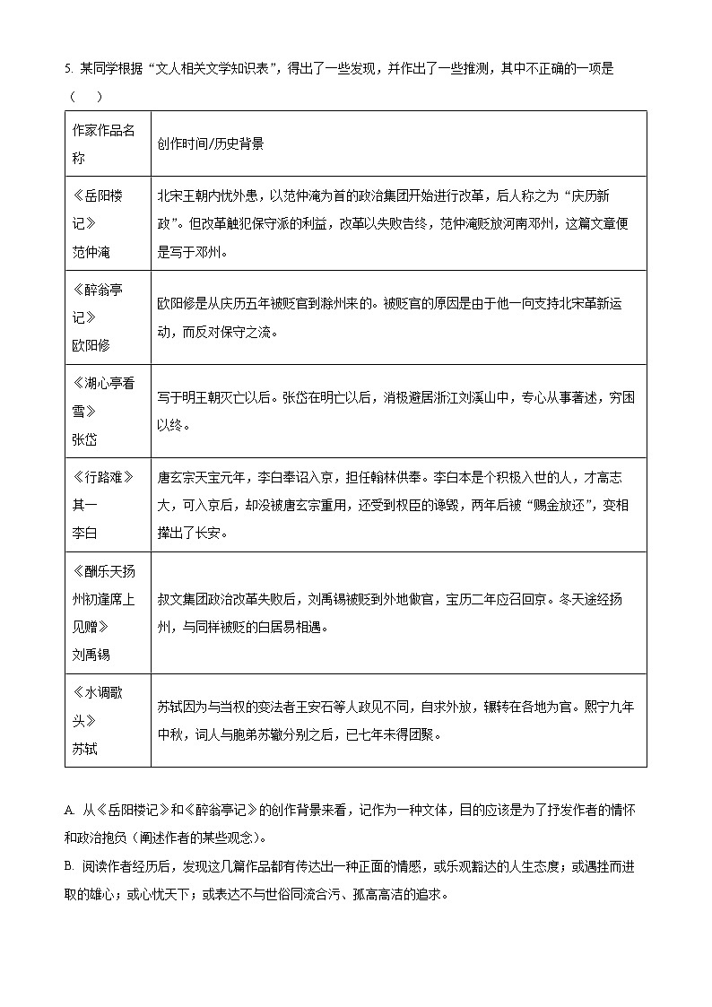 2023-2024学年湖南省长沙市湘郡未来实验学校九年级上学期第一次月考语文试题03
