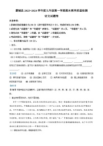 安徽省亳州市蒙城县城区联盟2023-2024学年九年级上学期期末语文试题