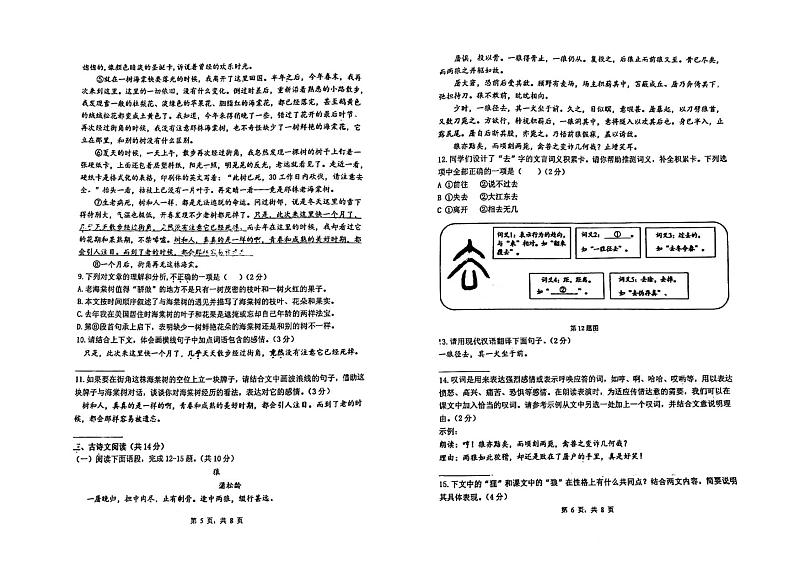 26，河南省郑州市管城回族区2023-2024学年七年级上学期1月期末考试语文试题第3页
