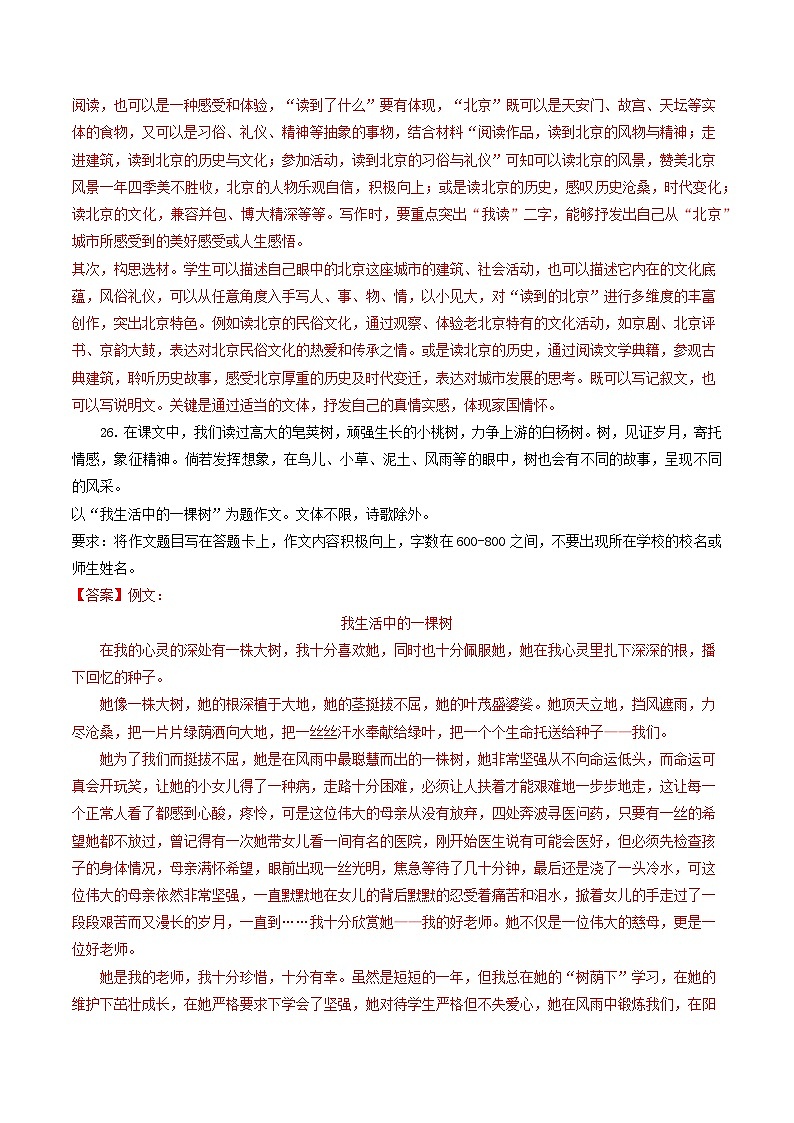 专题09 作文-5年（2019-2023）中考1年模拟语文真题分项汇编（北京专用）02