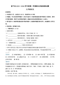 陕西省渭南市富平县2023-2024学年九年级上学期期末语文试题