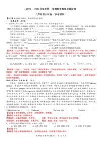 广东省惠州市惠阳区2023-2024学年九年级上学期期末教学质量监测语文试卷(1)