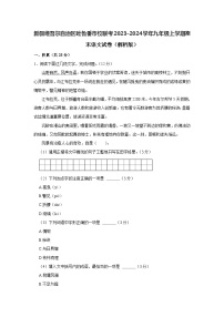 新疆维吾尔自治区吐鲁番市校联考2023-2024学年九年级上学期期末语文试卷