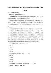 云南省保山市腾冲市2023-2024学年九年级上学期期末语文试卷